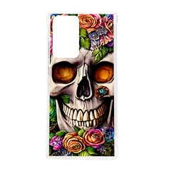 Gothic Skull With Flowers - Cute And Creepy Samsung Galaxy Note 20 Ultra Tpu Uv Case by GardenOfOphir