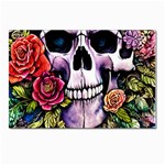 Sugar Skull With Flowers - Day Of The Dead Postcards 5  x 7  (Pkg of 10) Front