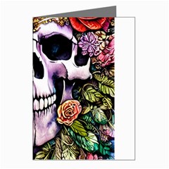 Sugar Skull With Flowers - Day Of The Dead Greeting Cards (pkg Of 8)