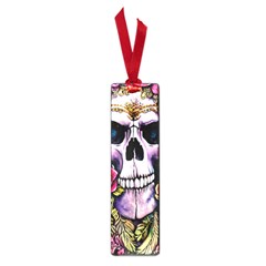 Sugar Skull With Flowers - Day Of The Dead Small Book Marks by GardenOfOphir