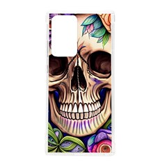 Retro Gothic Skull With Flowers - Cute And Creepy Samsung Galaxy Note 20 Ultra Tpu Uv Case