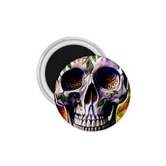 Cute Sugar Skull With Flowers - Day Of The Dead 1 75  Magnets by GardenOfOphir