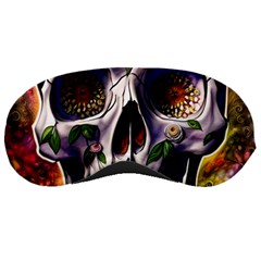 Cute Sugar Skull With Flowers - Day Of The Dead Sleeping Mask by GardenOfOphir