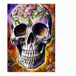 Cute Sugar Skull With Flowers - Day Of The Dead Large Garden Flag (Two Sides) Front