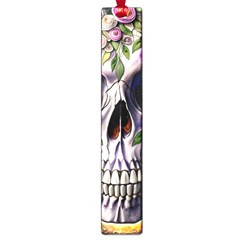 Cute Sugar Skull With Flowers - Day Of The Dead Large Book Marks by GardenOfOphir