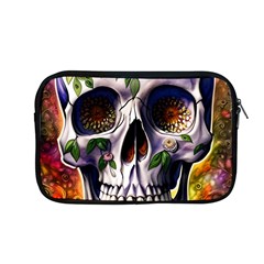 Cute Sugar Skull With Flowers - Day Of The Dead Apple Macbook Pro 13  Zipper Case by GardenOfOphir