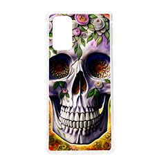 Cute Sugar Skull With Flowers - Day Of The Dead Samsung Galaxy Note 20 Tpu Uv Case by GardenOfOphir