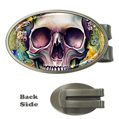 Skull And Bones Retro Money Clips (oval)  by GardenOfOphir