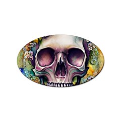 Skull And Bones Retro Sticker Oval (10 Pack) by GardenOfOphir