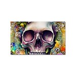 Skull And Bones Retro Sticker Rectangular (10 pack) Front