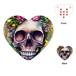 Skull And Bones Retro Playing Cards Single Design (Heart) Front