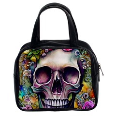 Skull And Bones Retro Classic Handbag (two Sides) by GardenOfOphir