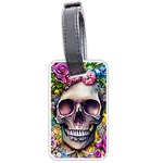 Skull And Bones Retro Luggage Tag (one side) Front