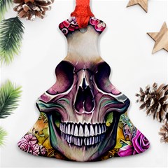 Skull And Bones Retro Christmas Tree Ornament (two Sides)