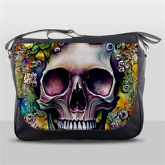 Skull And Bones Retro Messenger Bag by GardenOfOphir