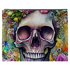 Skull And Bones Retro Cosmetic Bag (xxxl) by GardenOfOphir