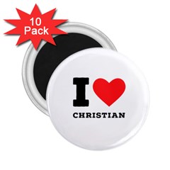 I Love Christian 2 25  Magnets (10 Pack)  by ilovewhateva