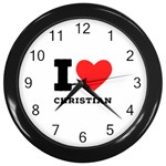 I love christian Wall Clock (Black) Front