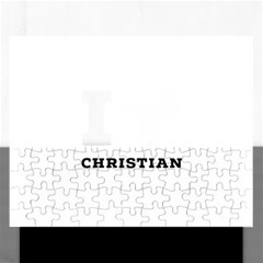 I Love Christian Rectangular Jigsaw Puzzl by ilovewhateva