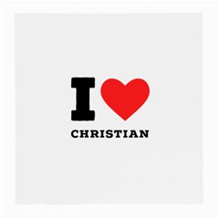 I Love Christian Medium Glasses Cloth (2 Sides) by ilovewhateva