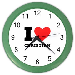 I Love Christian Color Wall Clock by ilovewhateva