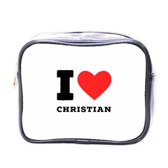 I Love Christian Mini Toiletries Bag (one Side) by ilovewhateva