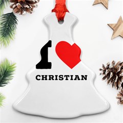 I Love Christian Ornament (christmas Tree)  by ilovewhateva