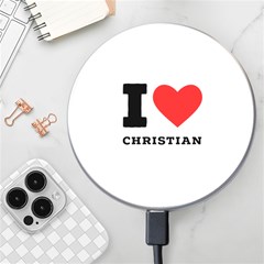 I Love Christian Wireless Fast Charger(white) by ilovewhateva