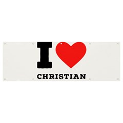 I Love Christian Banner And Sign 12  X 4  by ilovewhateva