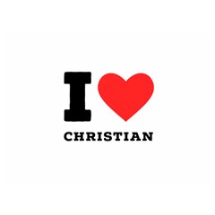 I Love Christian Two Sides Premium Plush Fleece Blanket (extra Small) by ilovewhateva