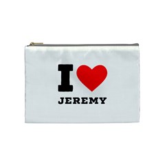 I Love Jeremy  Cosmetic Bag (medium) by ilovewhateva