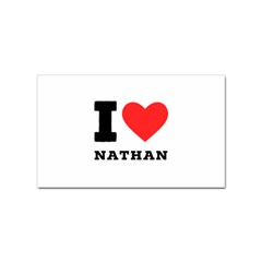 I Love Nathan Sticker Rectangular (100 Pack) by ilovewhateva