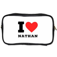 I Love Nathan Toiletries Bag (one Side) by ilovewhateva