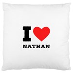 I love nathan Standard Premium Plush Fleece Cushion Case (Two Sides) Back