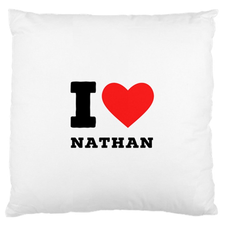 I love nathan Large Premium Plush Fleece Cushion Case (One Side)