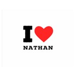 I love nathan Two Sides Premium Plush Fleece Blanket (Medium) 60 x50  Blanket Front