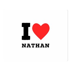 I Love Nathan Two Sides Premium Plush Fleece Blanket (large) by ilovewhateva