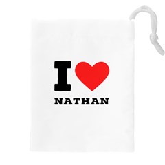 I Love Nathan Drawstring Pouch (4xl) by ilovewhateva