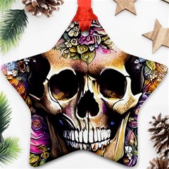 Skeleton Skull Cottagecore Ornament (star)