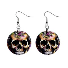 Skeleton Skull Cottagecore Mini Button Earrings by GardenOfOphir