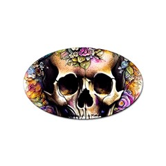 Skeleton Skull Cottagecore Sticker Oval (10 Pack) by GardenOfOphir