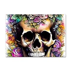 Skeleton Skull Cottagecore Sticker A4 (10 Pack) by GardenOfOphir