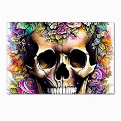 Skeleton Skull Cottagecore Postcards 5  X 7  (pkg Of 10) by GardenOfOphir