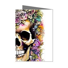 Skeleton Skull Cottagecore Mini Greeting Cards (pkg Of 8)