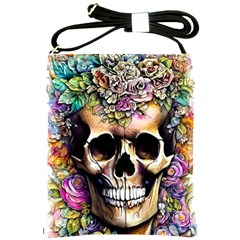 Skeleton Skull Cottagecore Shoulder Sling Bag