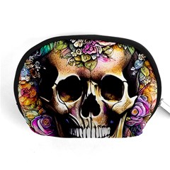 Skeleton Skull Cottagecore Accessory Pouch (medium) by GardenOfOphir