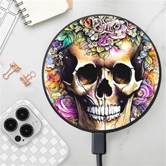 Skeleton Skull Cottagecore Wireless Fast Charger(black)