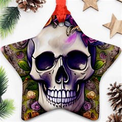 Cute Skulls And Bones Ornament (star) by GardenOfOphir