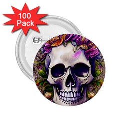 Cute Skulls And Bones 2 25  Buttons (100 Pack)  by GardenOfOphir