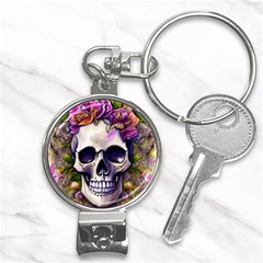 Cute Skulls And Bones Nail Clippers Key Chain by GardenOfOphir